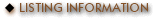 Listing Information